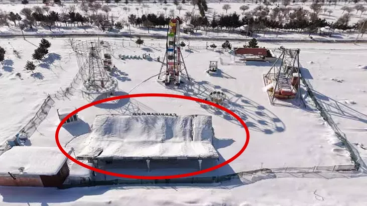 Van’da Lunaparkta Çatı Çöktü: Kar Yağışı Tehlike Saçtı