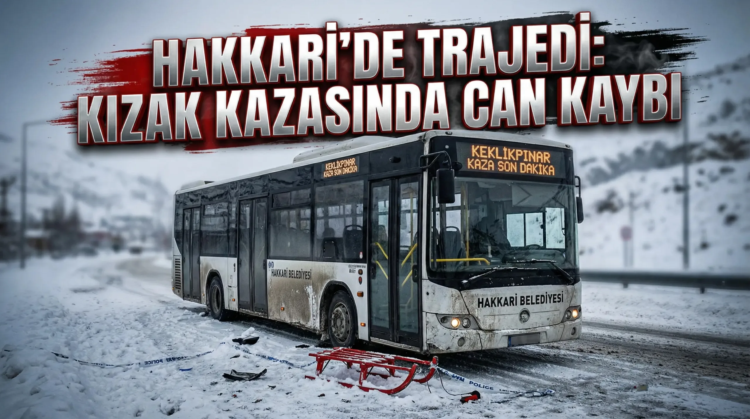 Hakkari'de kızakla kayarken otobüsün altına giren ç-cuk hayatını kaybetti