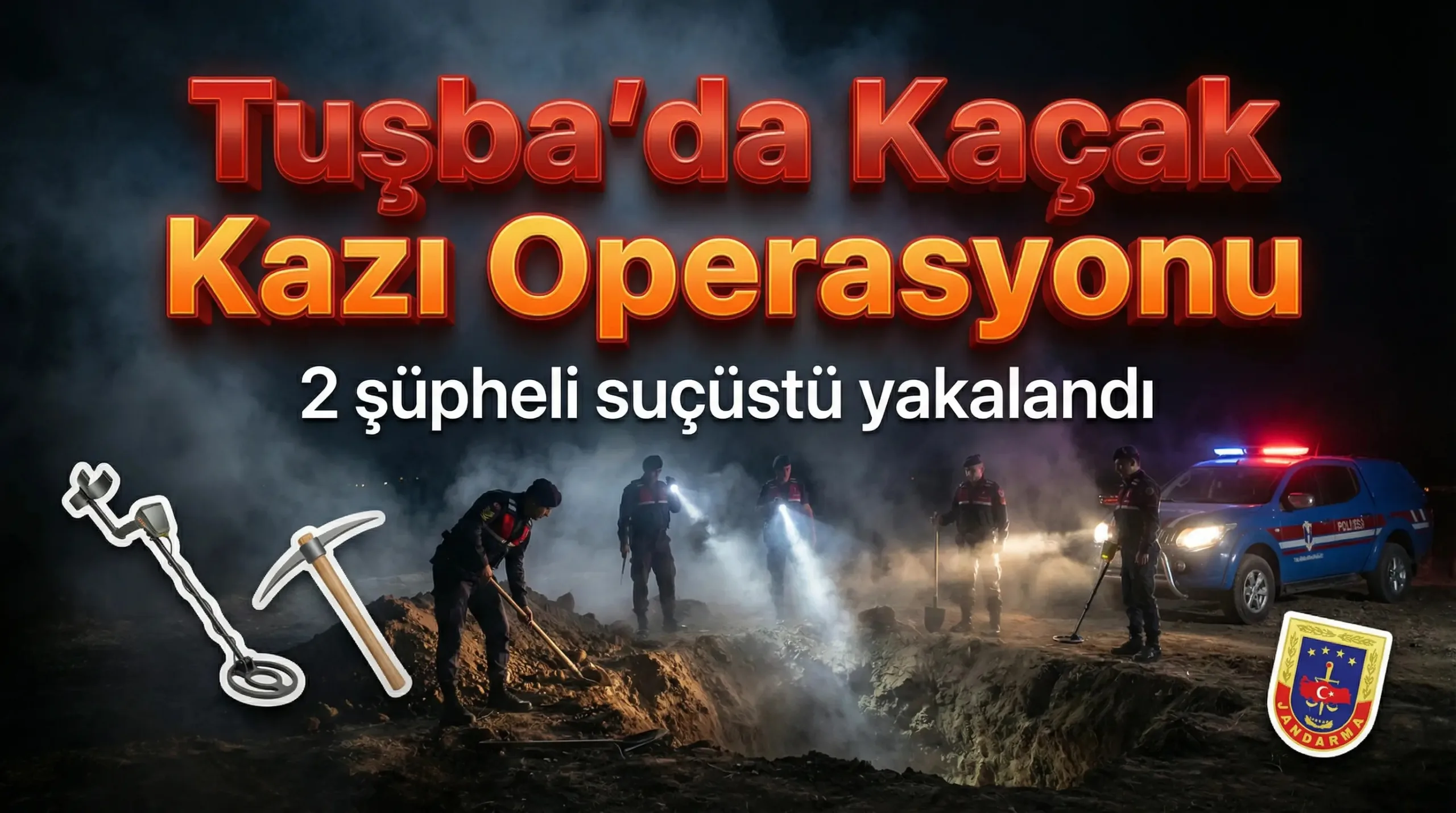 Tuşba’da Kaçak Kazı Operasyonu: 2 Şüpheli Gözaltında