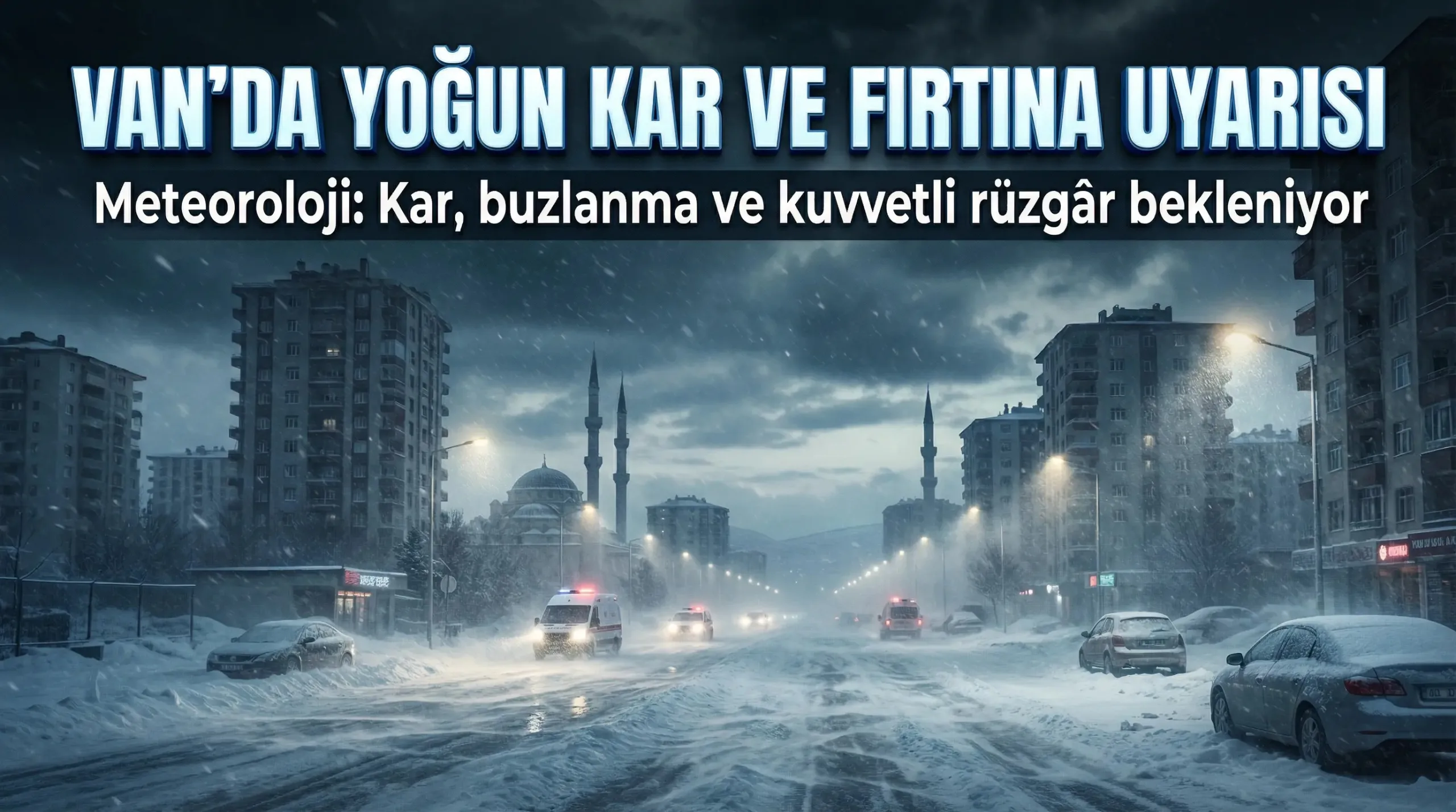 Van'da Yoğun Kar ve Fırtına Uyarısı